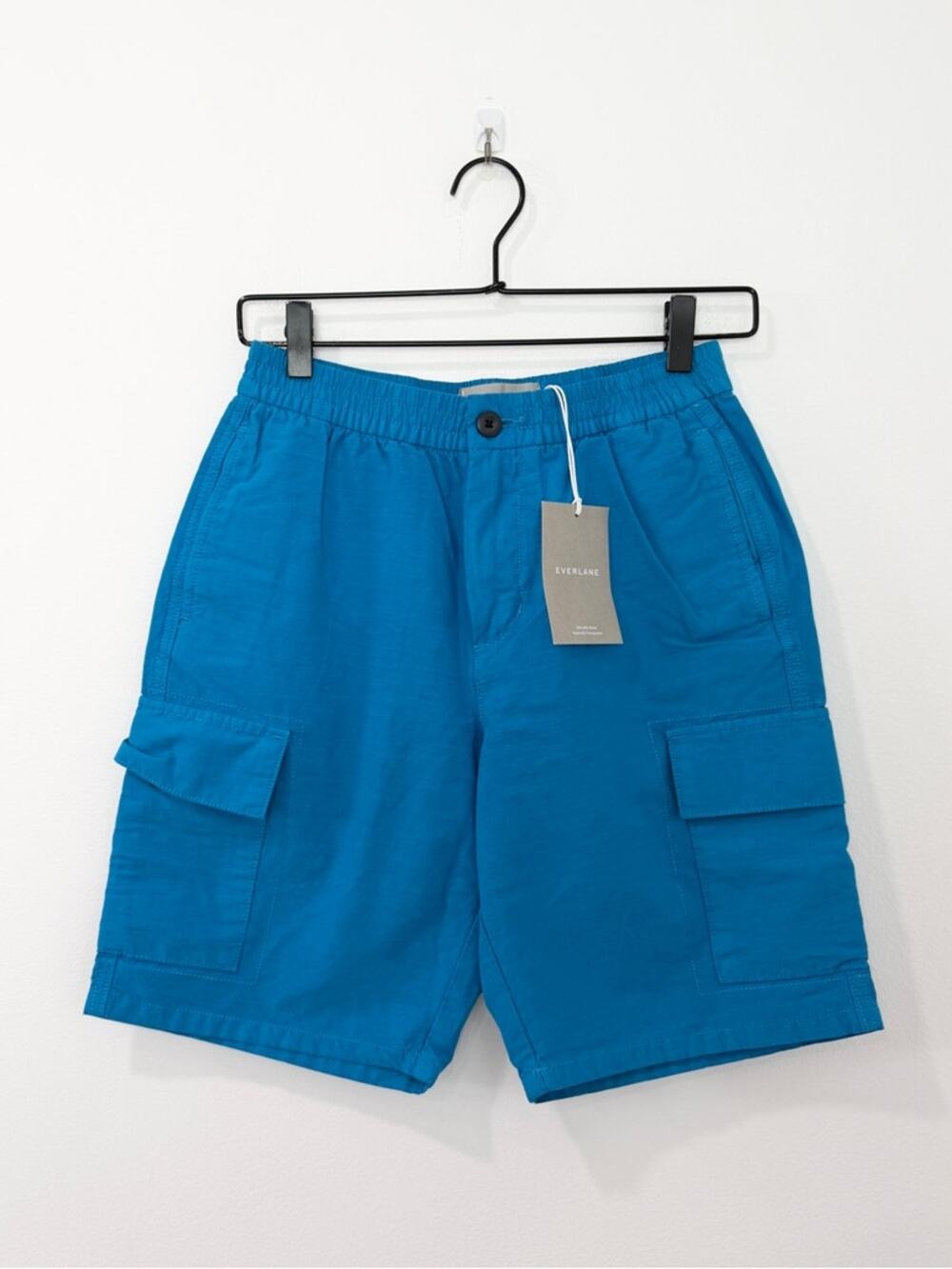 Everlane Men's Cotton Linen Short Cargo Horizon Blue size XS